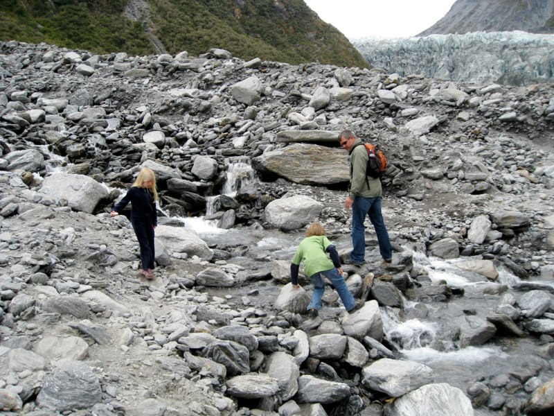 climbing to the glaciers
