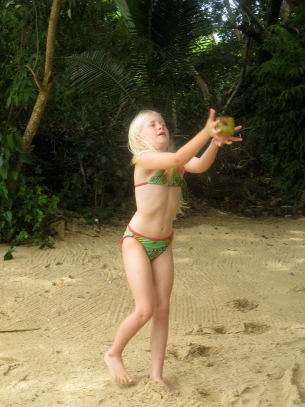 Catch a coconut