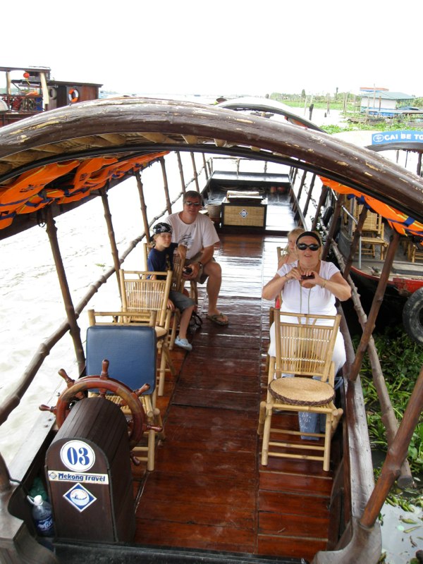 Our boat on the Mekong delta river