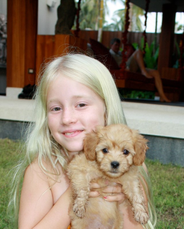 Estelle and her puppy