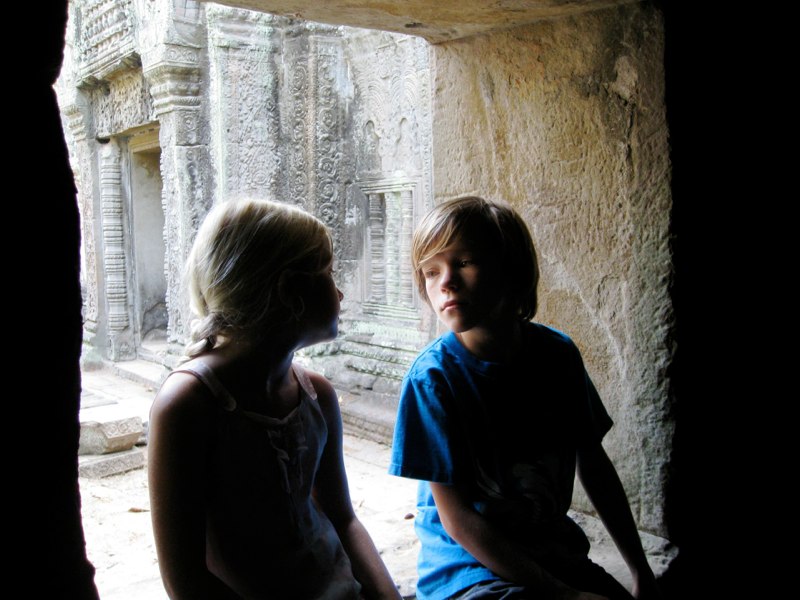 Happy temple goers..first day..