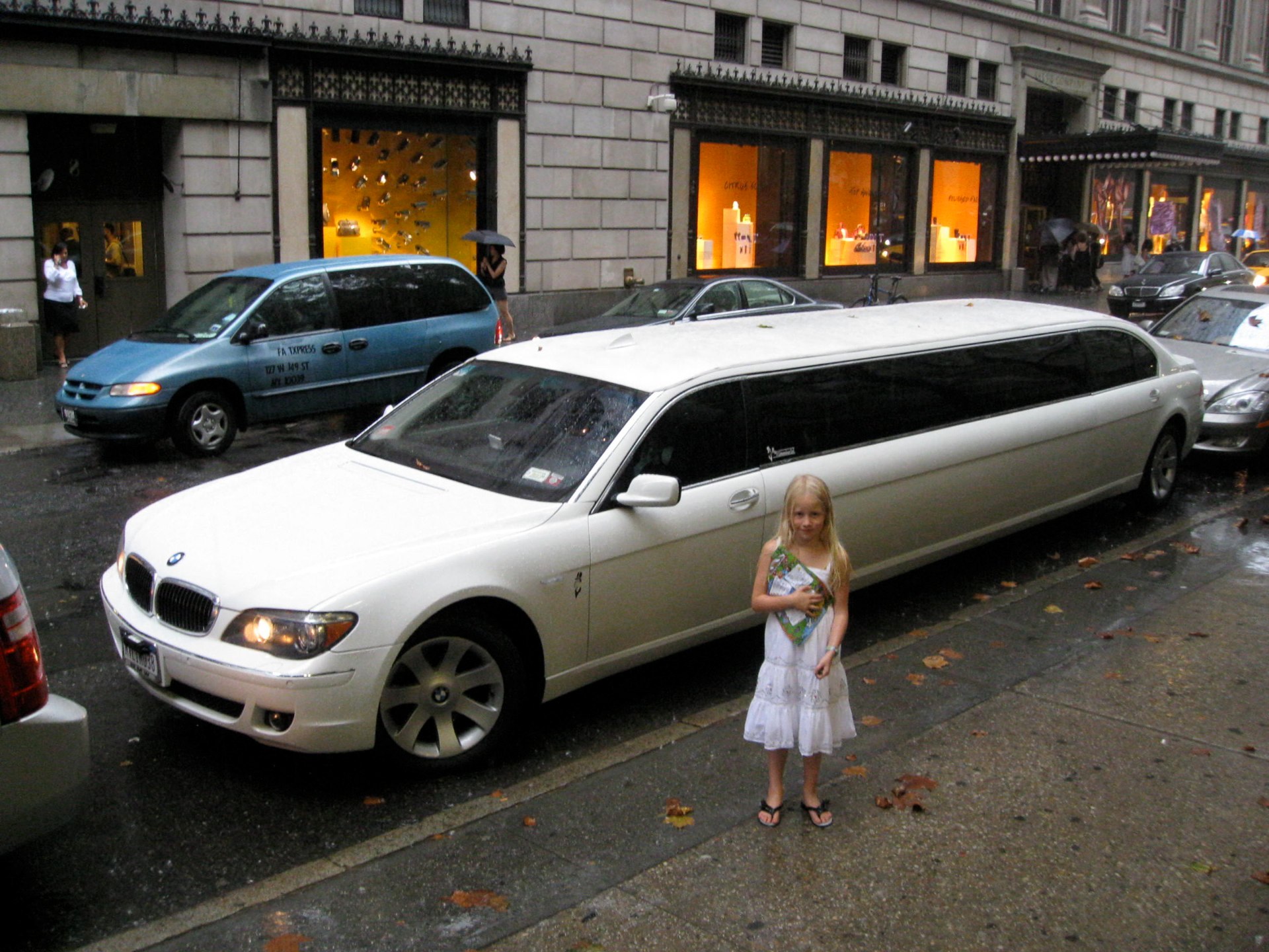Limo in the rain