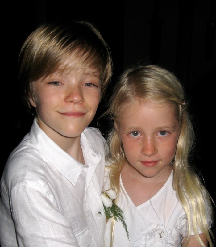 Flower girl and boy