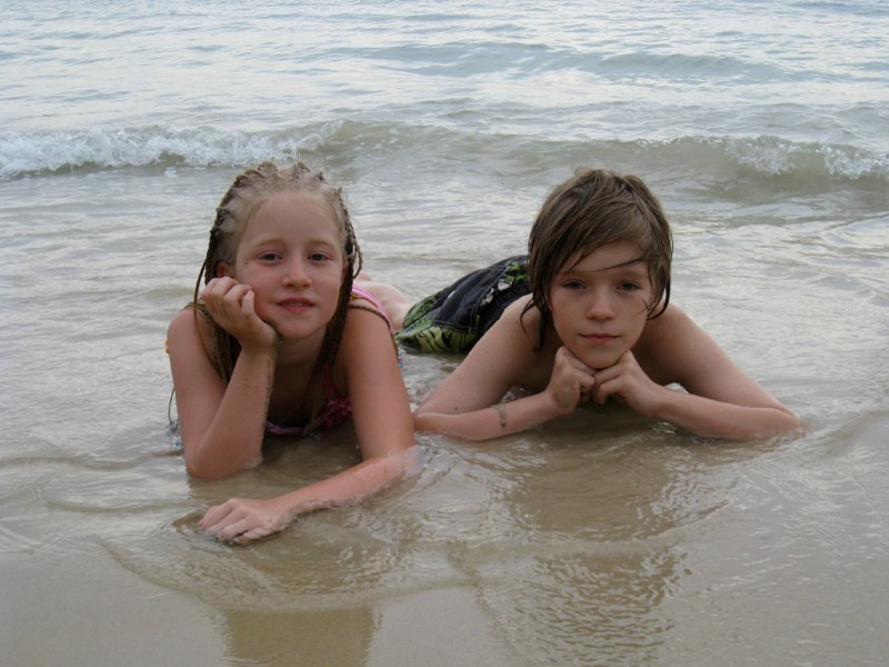 Posing in the water