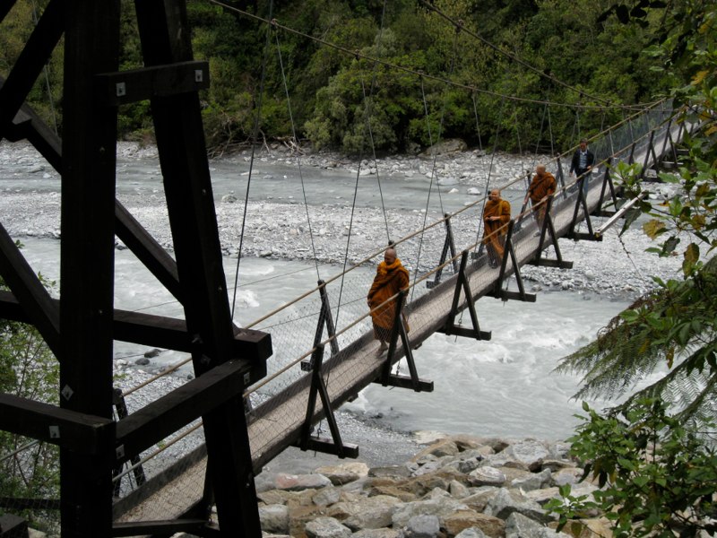 Crossing a bridge