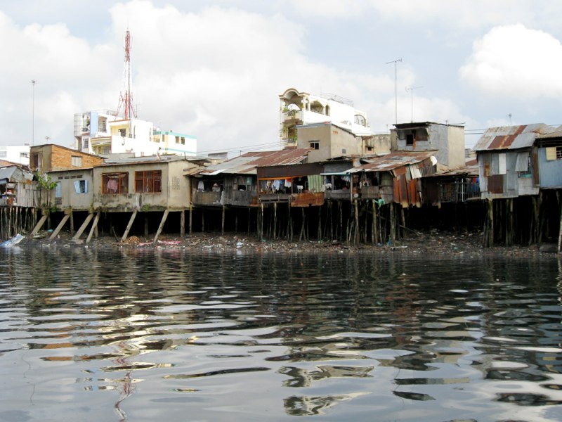 Houses on the Mekong river