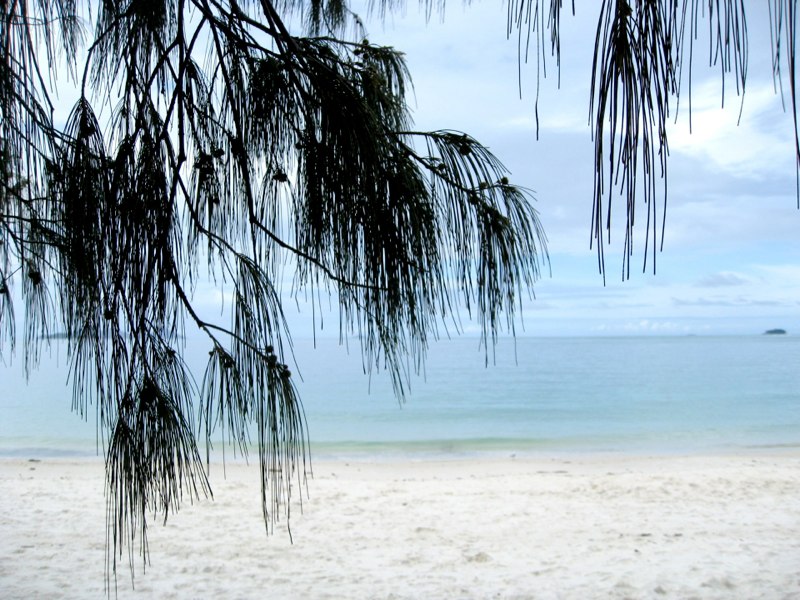 A very white beach