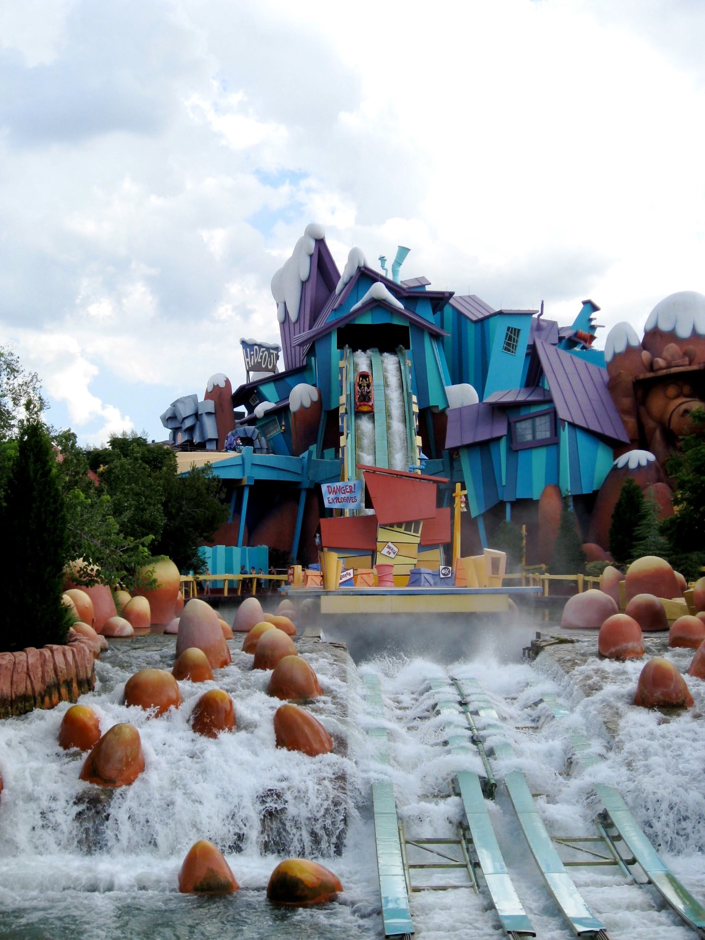 Flume ride and we sure got wet!!