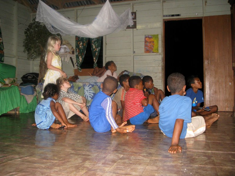 All kids in front of the TV!