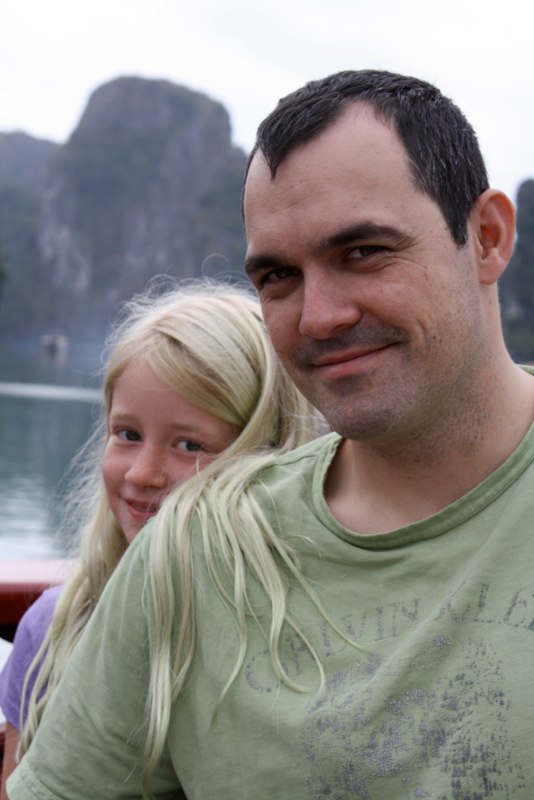 Estelle’s hair GREEN as Steve’s T-shirt (pool+blond=Green hair)