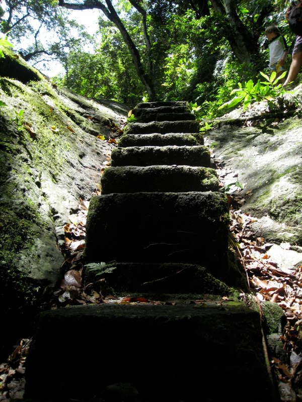 stairs to the water slide