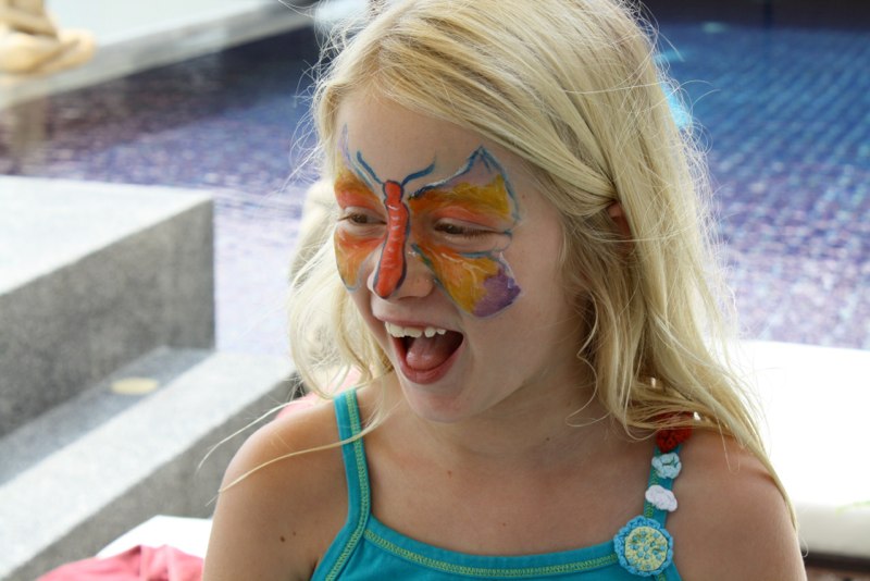 A butterfly girl
