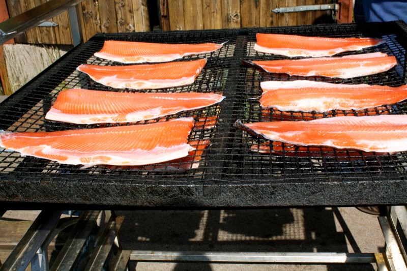Rainbow salmon.