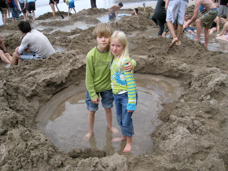 Hot water Springs on the beach