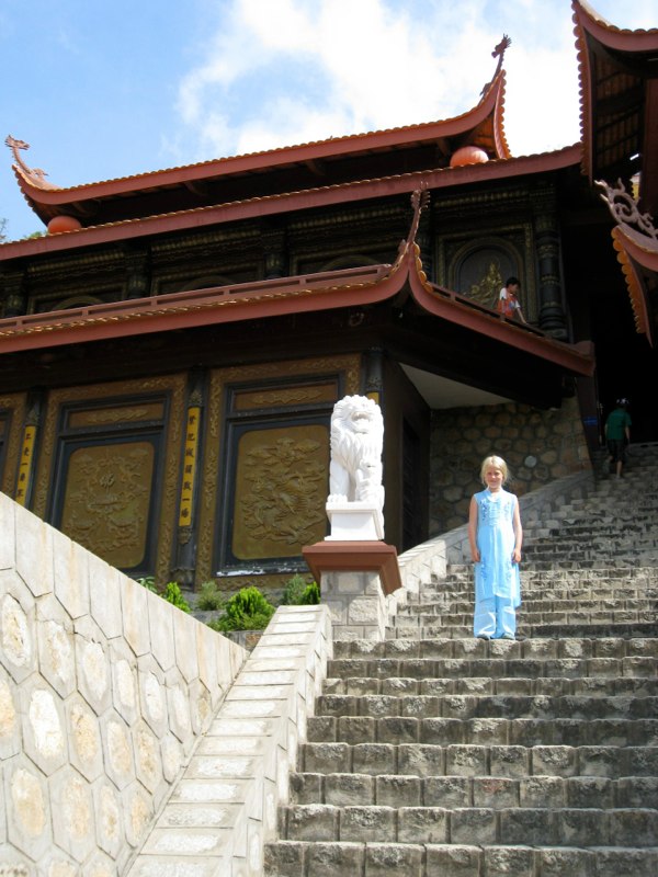 to the temple