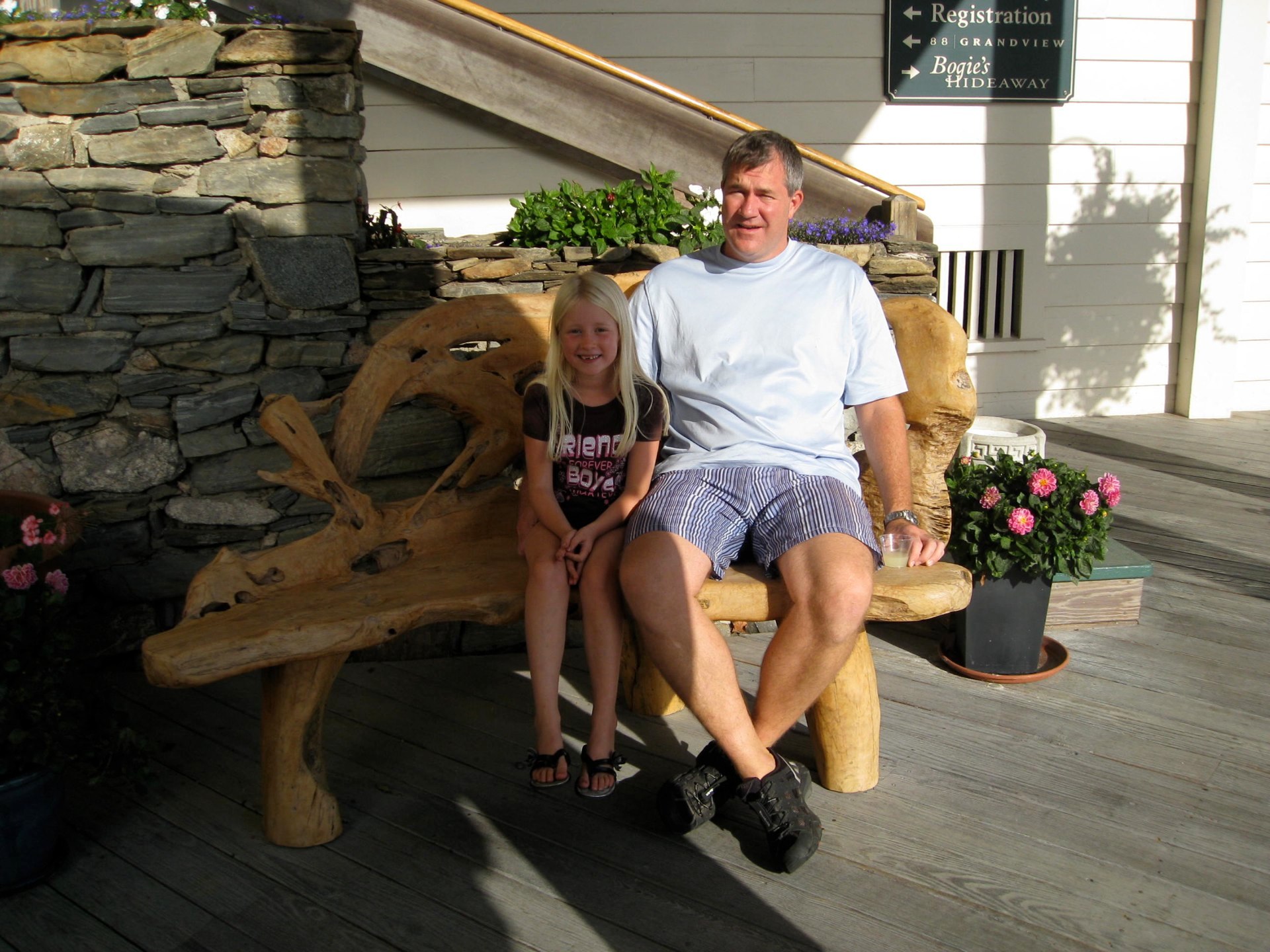 Nice carved bench