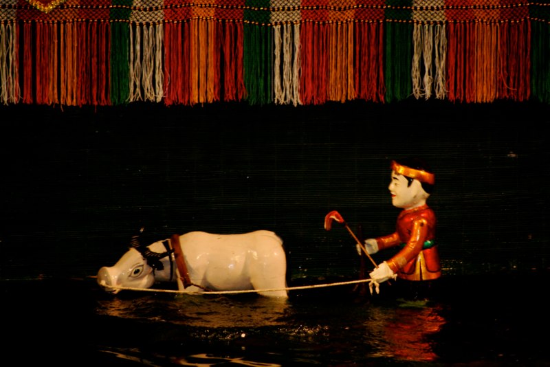 The water puppet show that Max slept through :)