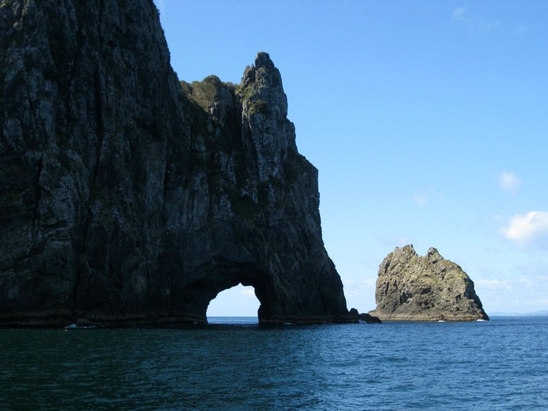 The hole...we went through it with at boat