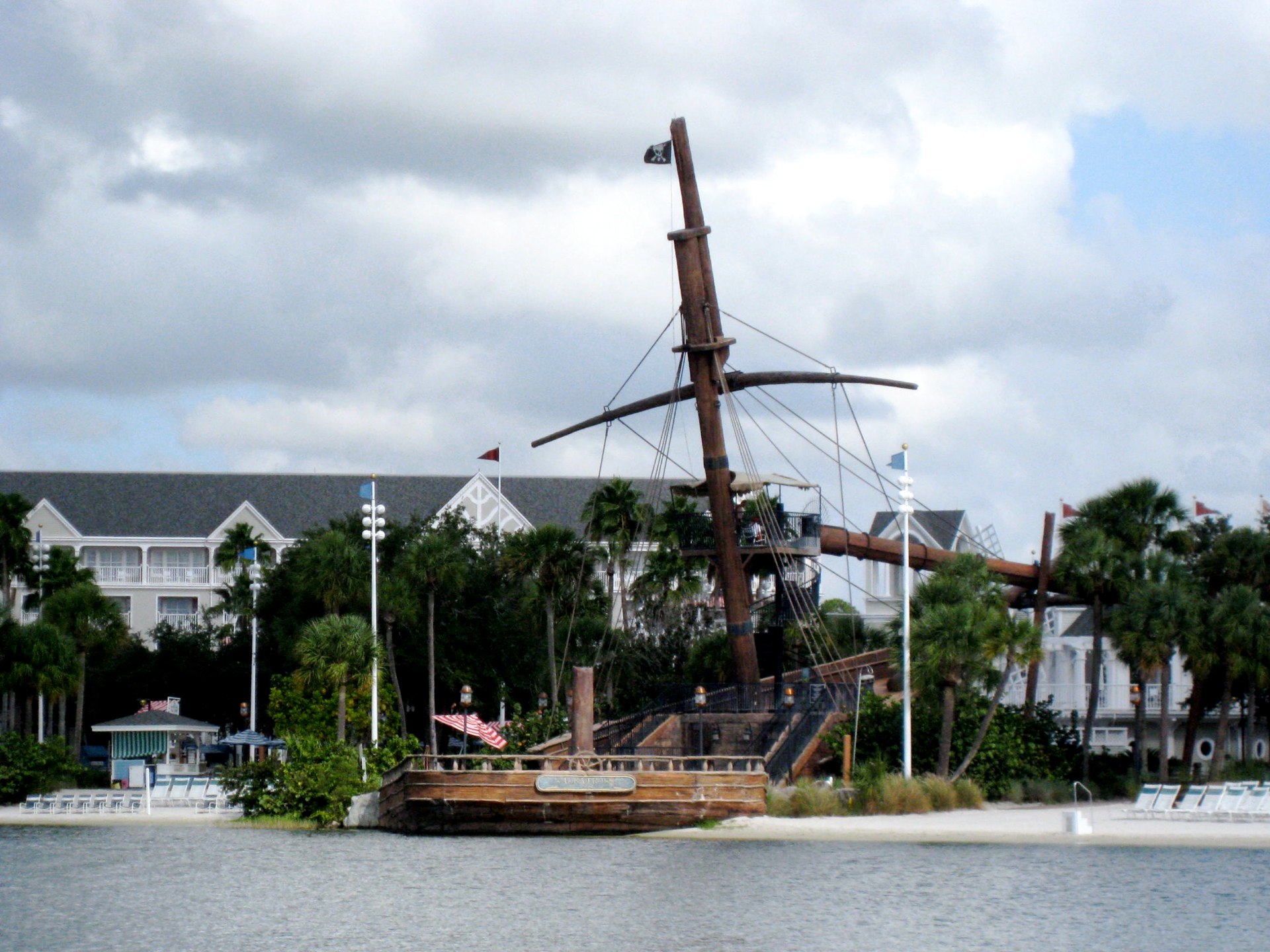 The shipwreck was also a slide!