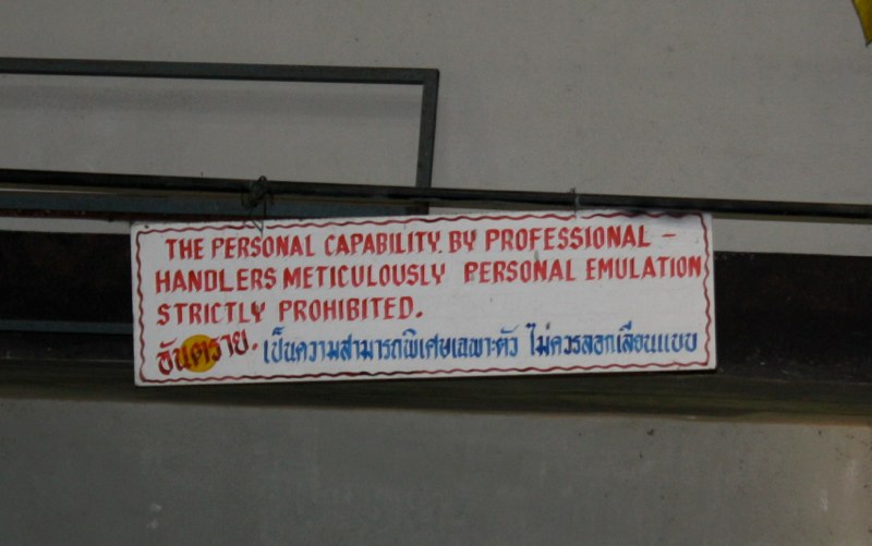 You gotta love english in “thai” :)