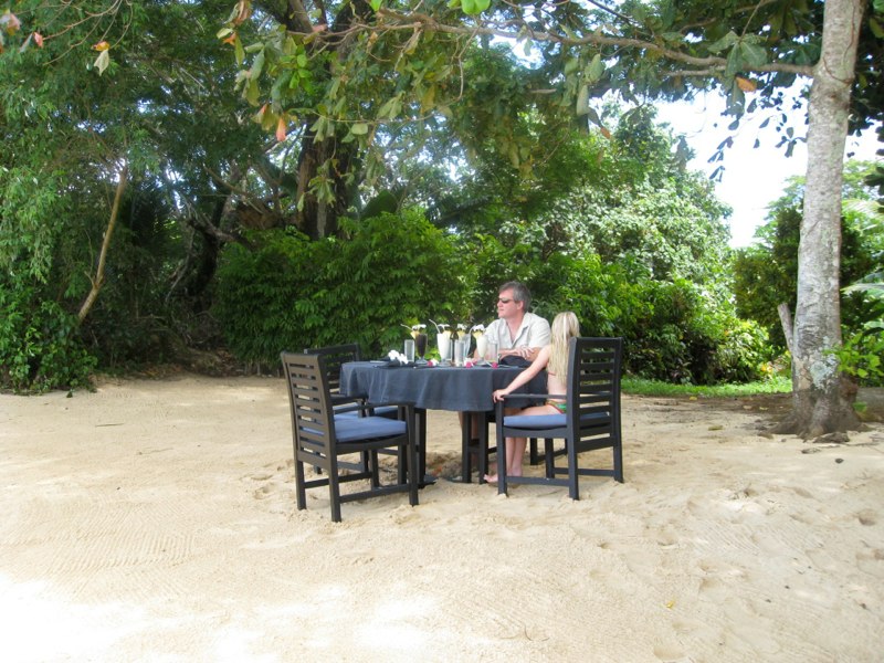 Pat at the lunch table