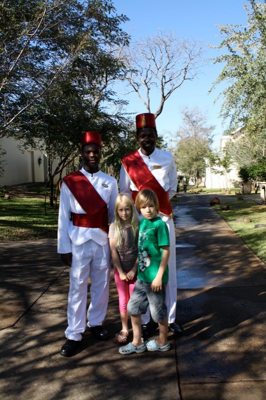The kids and 2 Zambian guys