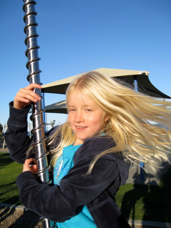 playing in the park